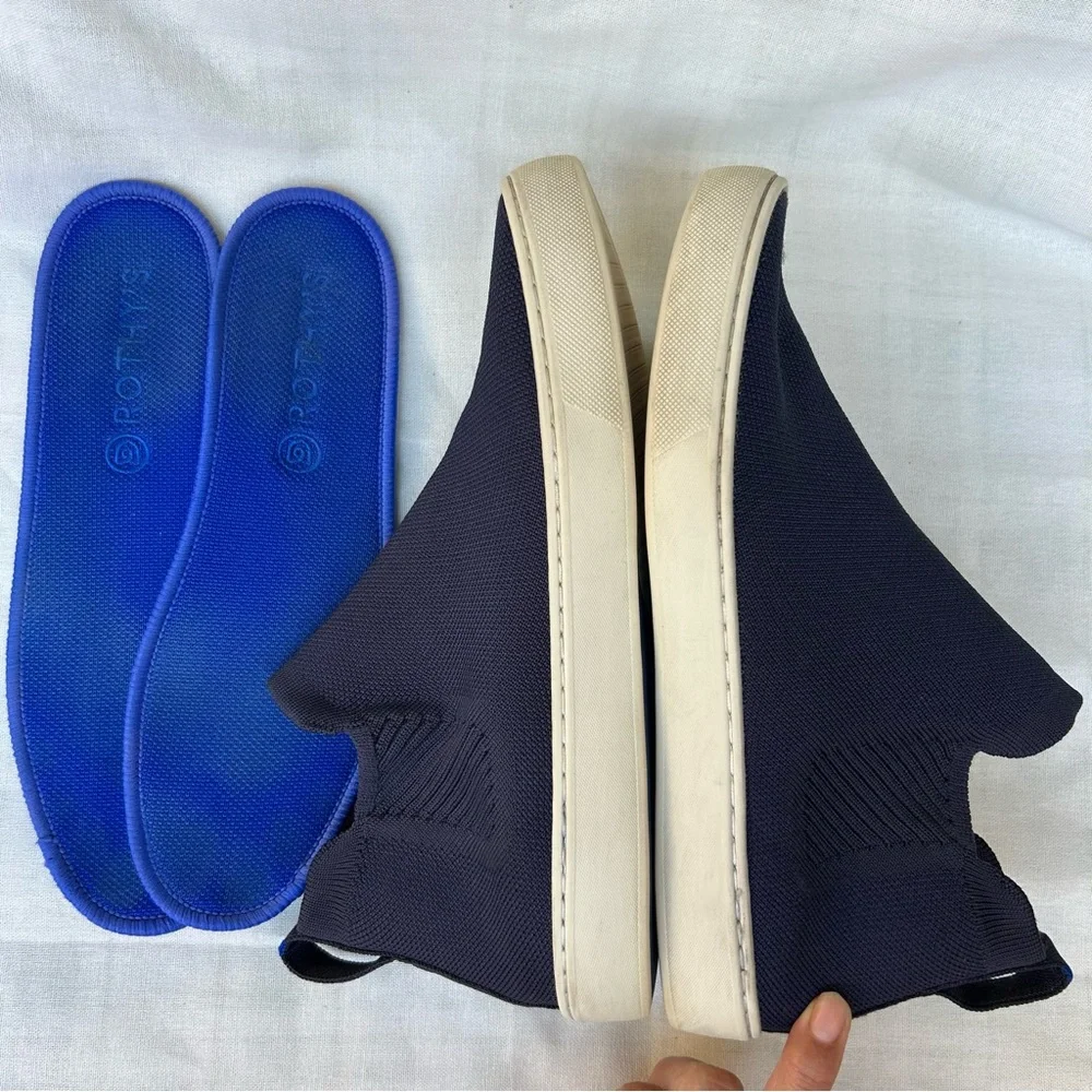 Rothy’s The Chelsea Boot Navy Slip-On Sneakers
